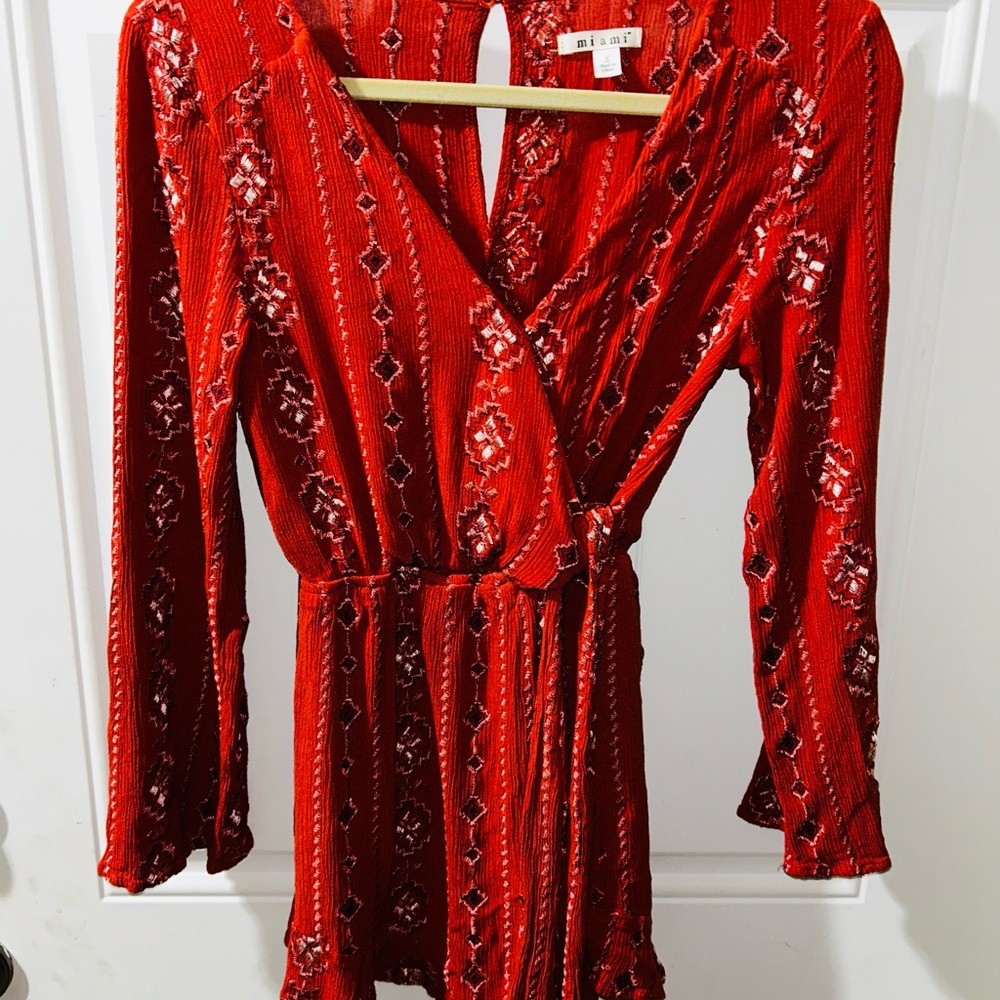 Miami size small romper. Red-ish brown.